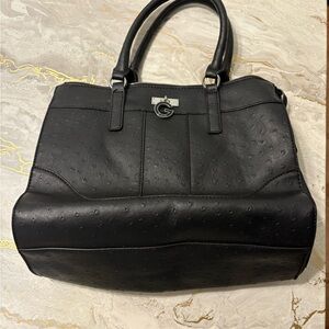 Guess Ostrich Purse Black Large 11x12